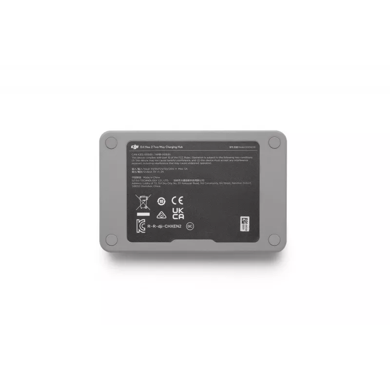 Hub de carregamento de bateria DJI CP.FP.00000274.01 — compatível com baterias DJI, cinzento, entrada 5–20 V, saída 5 V 2 A