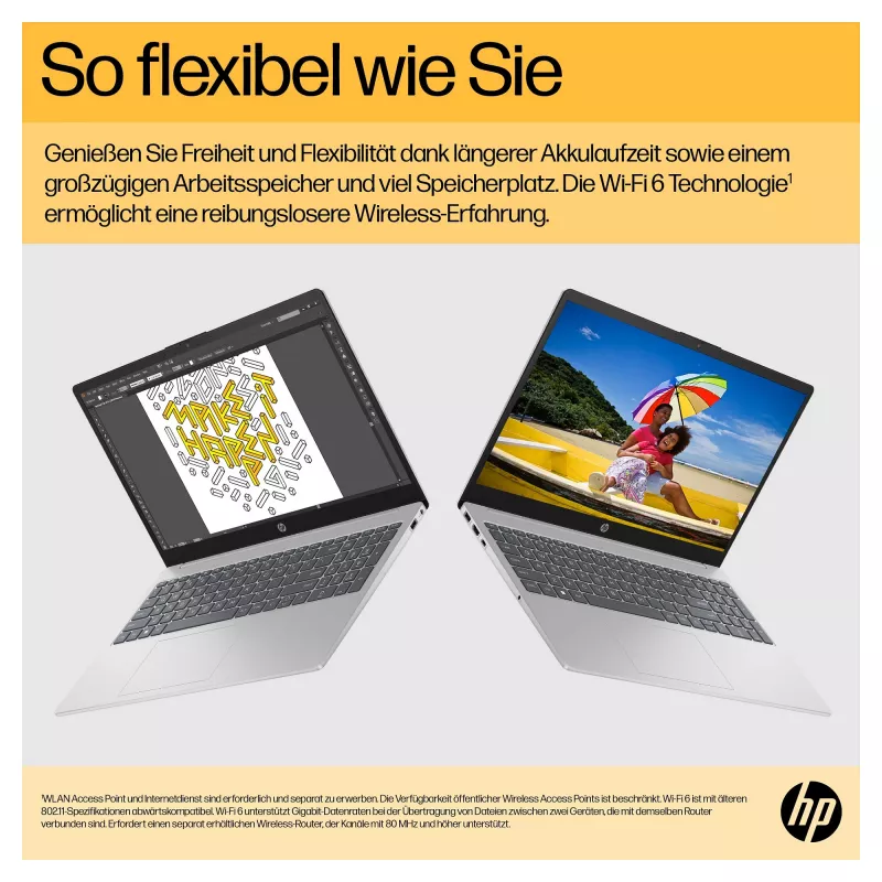HP 15-fc0676ng 39,6 cm (15,6 polegadas) portátil - Ryzen 7 - 16 GB RAM - 1 TB SSD - prateado (C94P3EA#ABD)