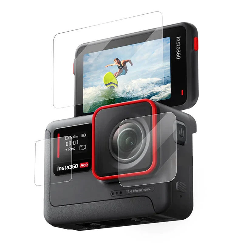 Película de vidro temperado Telesin S6-FLM-02-TIS para Insta360 Ace Pro Ace — Modelo S6-FLM-02-TIS