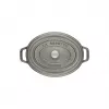 Cocotte oval em ferro fundido Staub 29 cm, cinzento grafite