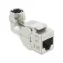Módulo Keystone RJ45 DELOCK 90374 Cat.6A 90° sem ferramentas