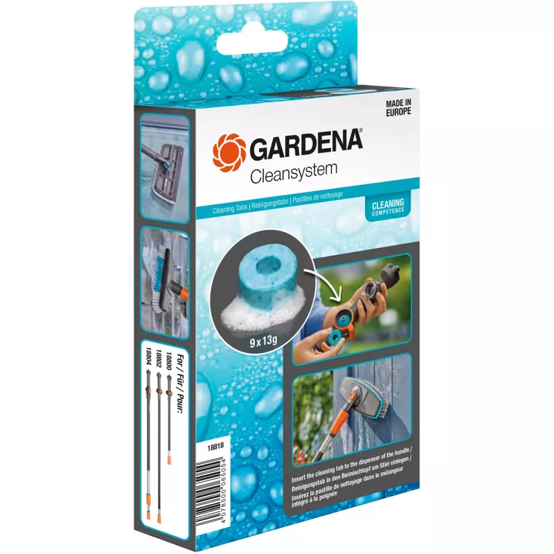 Pastilhas de limpeza GARDENA 18818-20 para Cleansystem — 20 pastilhas, descalcificação e limpeza