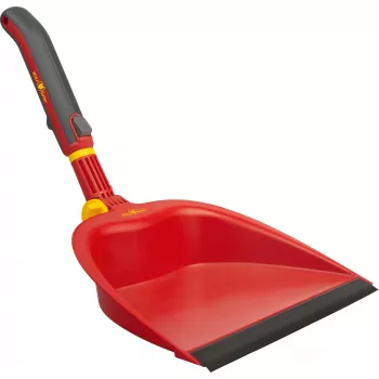 Pá de lixo WOLF-Garten BK-M 25 cm vermelha/cinzenta — pá de lixo de exterior para jardim, compacta com 25 cm de largura