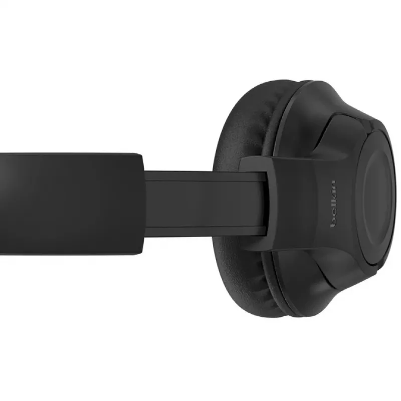 Belkin SoundForm Inspire - headset - over-ear - Bluetooth - sem fios, com fios - ficha jack 3,5 mm - preto (AUD006BTBLK)