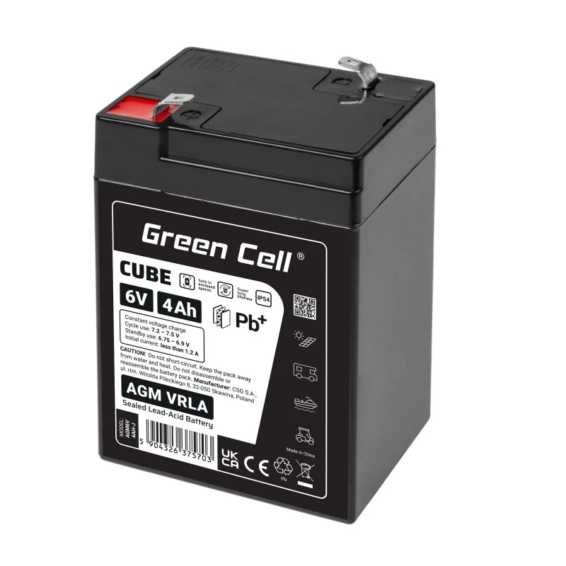 Bateria AGM VRLA 6V 4Ah IP54