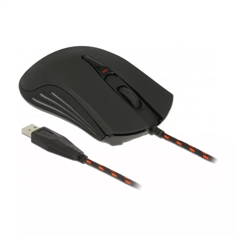 Rato gaming DeLOCK 12531 ambidestro USB Type-A ótico 4800 DPI
