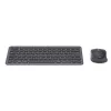 Conjunto de teclado e rato multi-dispositivo preto cinzento
