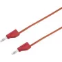 VOLTCRAFT Cabo de teste [ficha 4 mm - ficha 4 mm] 0,5 m vermelho MSB-300 (MSB-300-0.5-Rot)