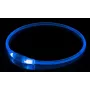 Coleira LED KABB azul para cães e gatos – recarregável, coleira de segurança ajustável com iluminação