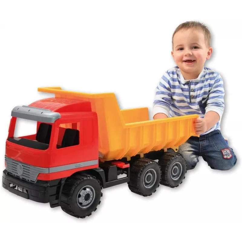 Camião basculante de brinquedo Lena Actros 62 cm carrinho castanho individual