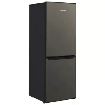 Combinado MPM MPM-215-KB-39/E — 215 l, congelador em baixo, Dark Inox, portas reversíveis, iluminação LED