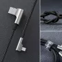 Cabo Nylon Oem CB-AL01 Preto USB Lightning 2m Fichas de 90 Graus C