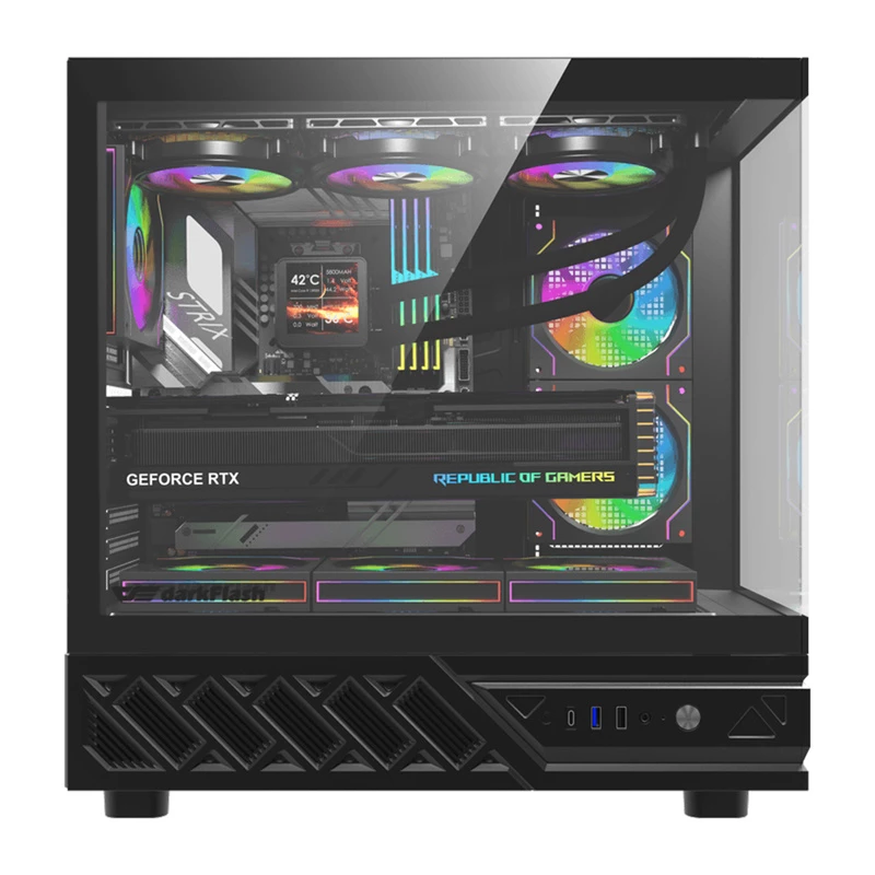 Caixa de computador DarkFlash DS950 (preta) – Midi-Tower compatível com ATX