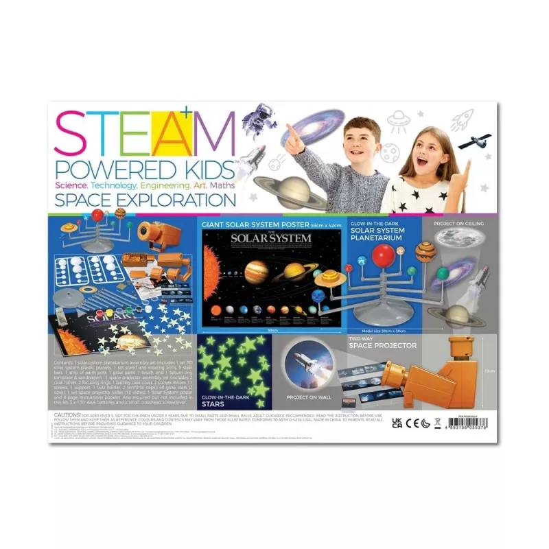 Conjunto Educativo 4M Space Exploration 5537 – Conjunto Prático de Aprendizagem STEM para Construir Projetos Espaciais