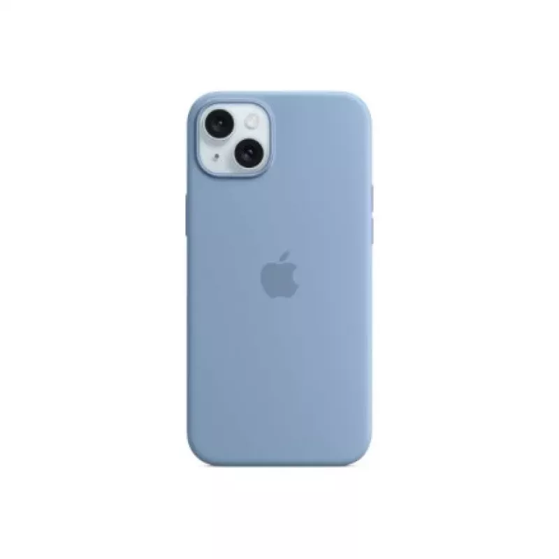 Capa de silicone Apple iPhone 15 Plus com MagSafe - azul inverno