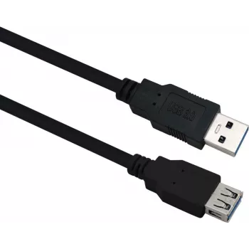 Cabo de extensão USB 3.0 helos 288349 — 0,5 m, preto, macho para fêmea