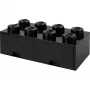 Gaveta LEGO Room Copenhagen Brick 8 preta – gaveta de arrumação para peças LEGO