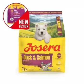 JOSERA Mini Junior Duck & Salmon alimento seco para cães 900 g