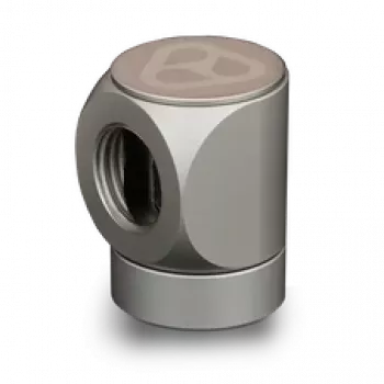 Thermal Grizzly DeltaMate Rotary FF90° – conector de refrigeração líquida, níquel mate, 1 unid. (TG-DM-FIT-0210)
