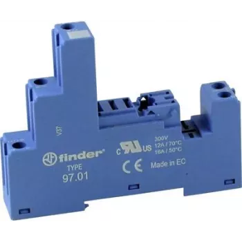 FINDER FIN 97.01 - Base de relé para: FIN 46.61 / 86.30, azul (9701)