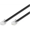 Cabo telefónico MicroConnect MPK106B RJ12 RJ12 6 m preto