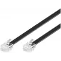 Cabo telefónico MicroConnect MPK106B RJ12 RJ12 6 m preto
