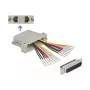 D-Sub HD 44 pinos ficha de crimpagem para 2 x conector fêmea RJ45 DeLOCK 66835