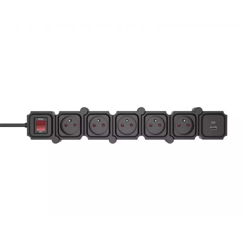 Régua de tomadas TB Energy Power Strip 1,5 m — cabo de 1,5 m, várias tomadas
