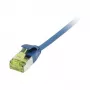 Cabo de rede RJ45, CAT6A 500Mhz, 7,5m, azul, U/FTP, Slimline redondo d=3,8mm, TPE/LSZH(Superflex), AWG32, com cabo bruto Cat.7, Synergy 21 (S217338V3)