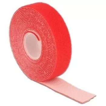 Fita de velcro DELOCK 18722, vermelho, 20 mm × 3 m, 1 unidade