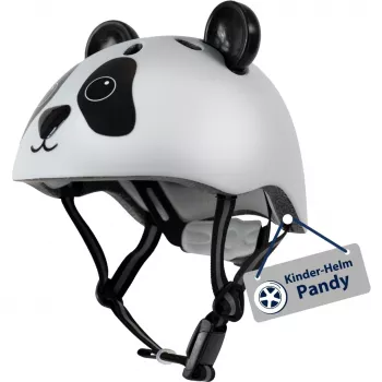 Capacete infantil Pandy branco/preto, tam. 48-52