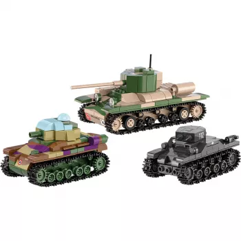 Conjunto de construção COBI Renault R35 Valentine IX Panzer I 595 peças