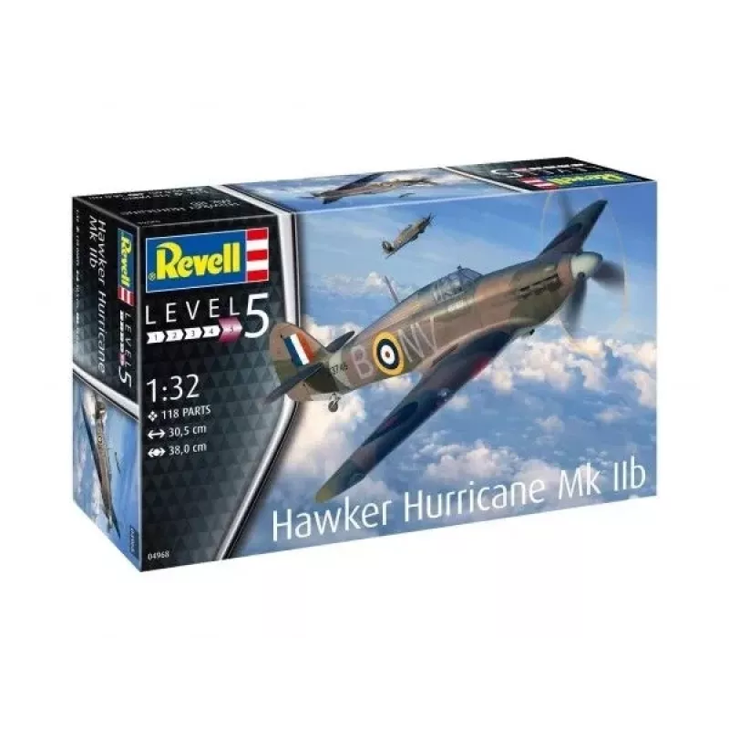 Modelo de avião em plástico REVELL Hawker Hurricane MK IIB escala 1/32