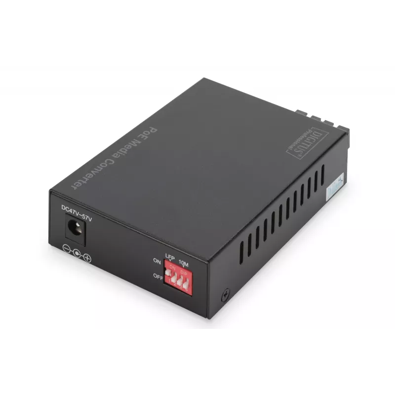 Conversor de mídia Gigabit PoE Digitus, RJ45 / SC, MM, PSE