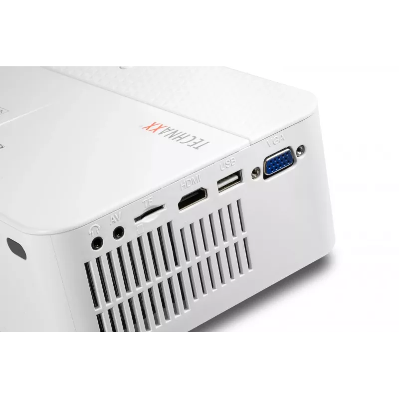 Projetor de distância padrão Technaxx TX-113 1800 ANSI lúmenes LED 800x480 branco