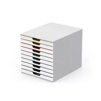 Caixa de arrumação Durable VARICOLOR Mix 10 plástico multicolor branco 763027