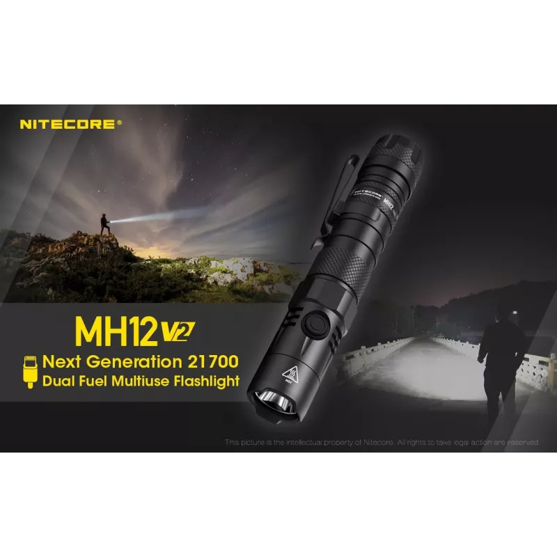 Lanterna de mão Nitecore MH12 V2 preta