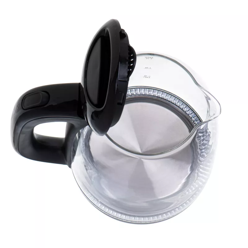 Mesko | Chaleira elétrica | MS 1302b | Elétrica | 2200 W | 1,7 L | Vidro | Base rotativa 360° | Preta