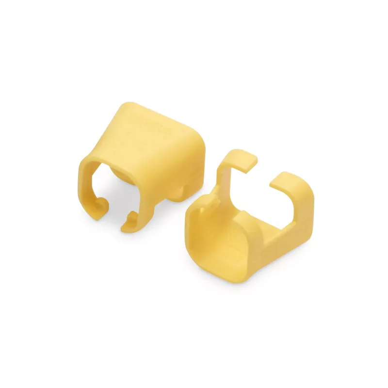 DIGITUS - Clipes de cabo com codificação de cores - para cabo de patch - amarelo (embalagem de 100) (A-CC-Y)