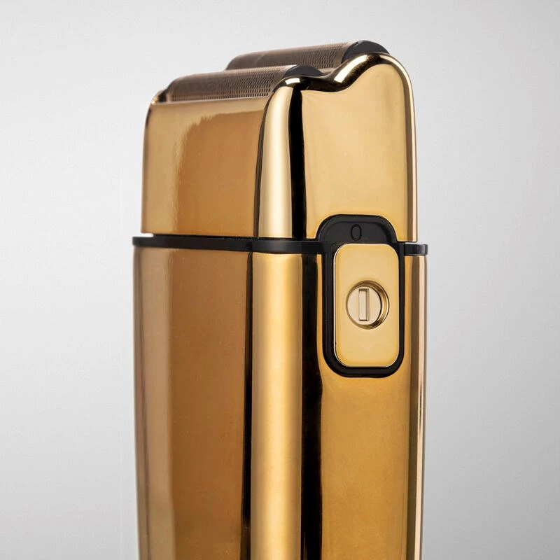 Máquina de barbear foil BABYLISS FXFS2GE — máquina de barbear foil sem fios com 2 lâminas, bateria incorporada, 180 min de autonomia, dourado