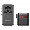 Carregador Vention FJGB0 100W GaN com 3× USB-C e 1× USB-A, preto