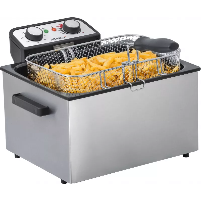 Fritadeira Steba DF 300 Double 5 L 3000 W preto aço inoxidável
