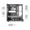 Caixa de PC Midi Tower TACENS Mars Gaming MC-INFINIOLITE, preta, vidro temperado, compatível com ATX/Micro-ATX/Mini-ITX, ventoinha de 120 mm