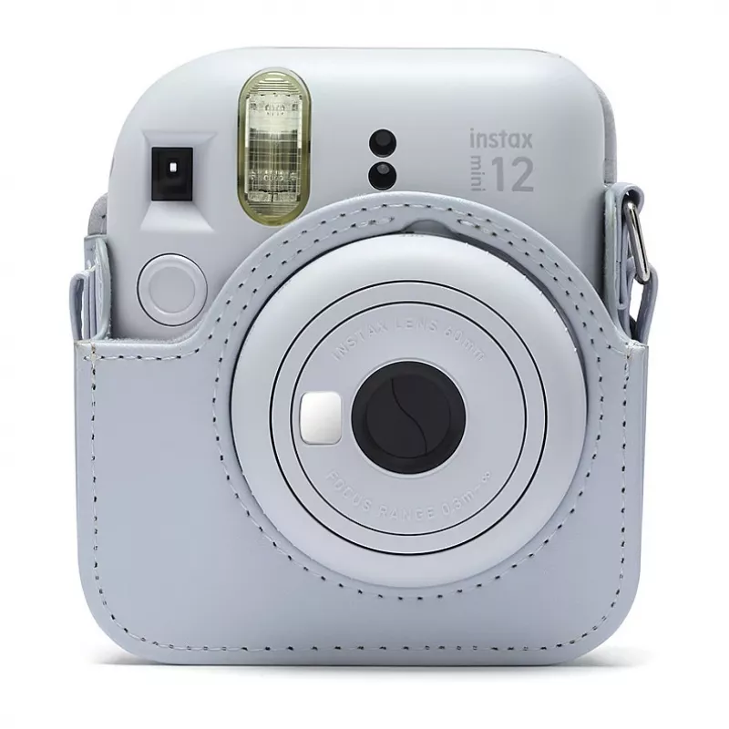 Bolsa compacta Fujifilm 4177081 branca para Instax Mini 12 com alça de ombro