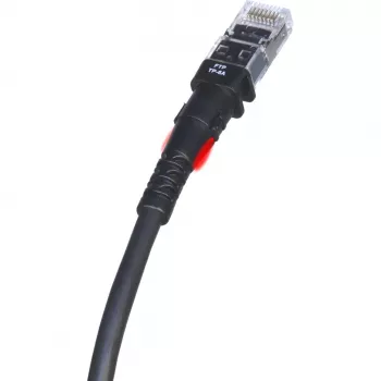 Cabo de rede PatchSee TP-6A-F/5 preto 1,5 m Cat6a F/FTP