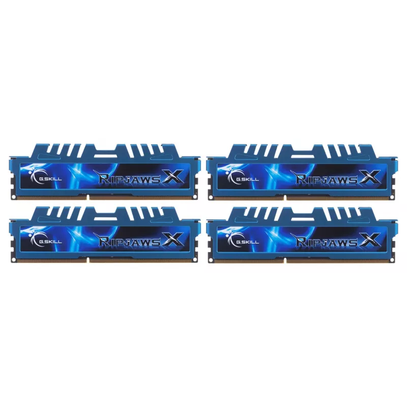 Conjunto de memórias G.SKILL RipjawsX F3-1600C9Q-32GXM (DDR3 DIMM; 4 x 8 GB; 1333 MHz; CL9)