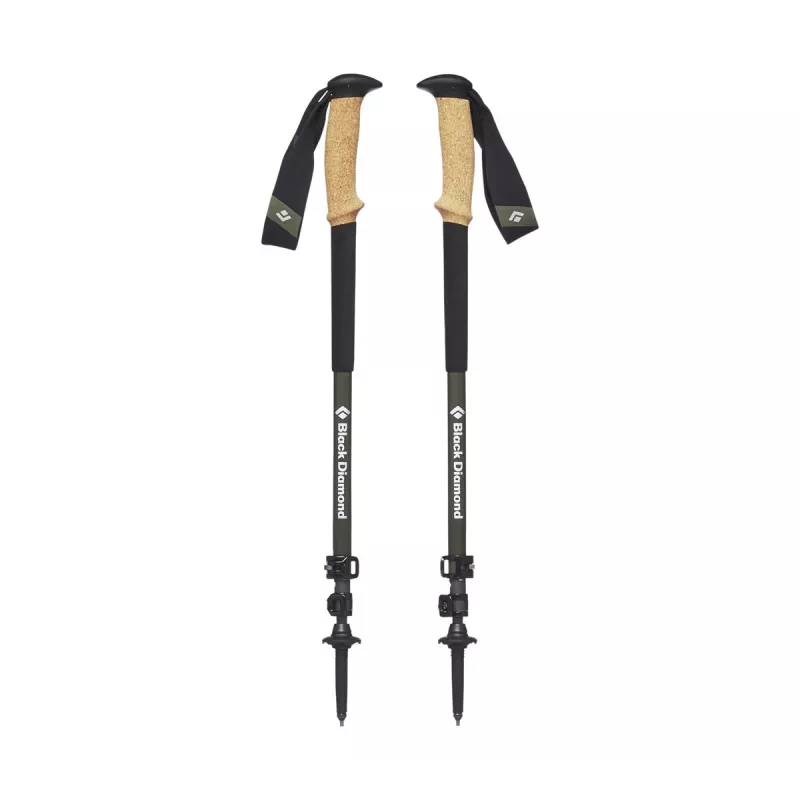 Bastão de trekking telescópico Black Diamond Alpine Carbon Cork unissexo