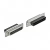 Ficha de crimpagem D-Sub 25 pinos conector fêmea para 2x conector fêmea RJ45 DeLOCK 66834