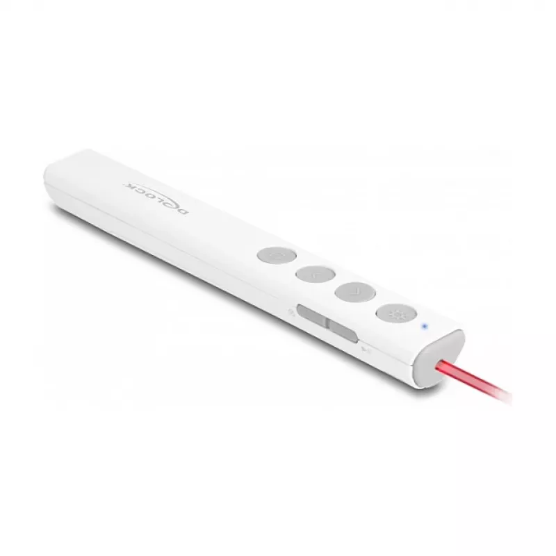 DeLOCK apresentador laser USB branco sem fios com recetor USB RF Nano