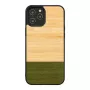 Capa protetora de bambu Man and Wood para iPhone 12 Pro Max — Forest preto